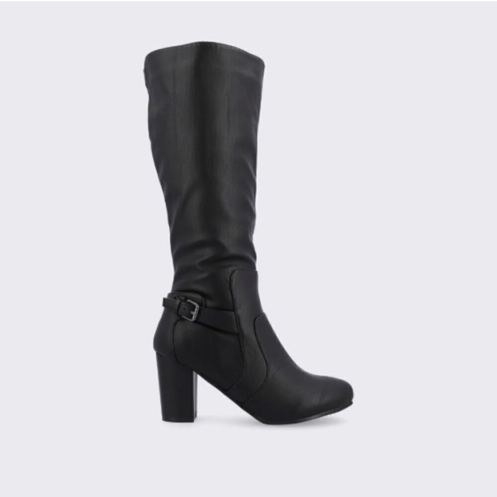Journee Collection Carver 7.5 Black Tall Riding Boots Brand New - Picture 4 of 14